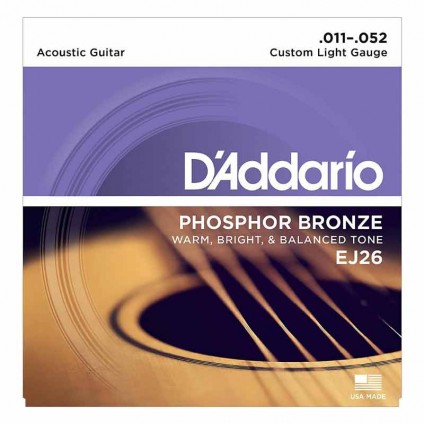 قیمت خرید فروش سیم گیتار آکوستیک 11-52 Daddario EJ26 Phosphor Bronze