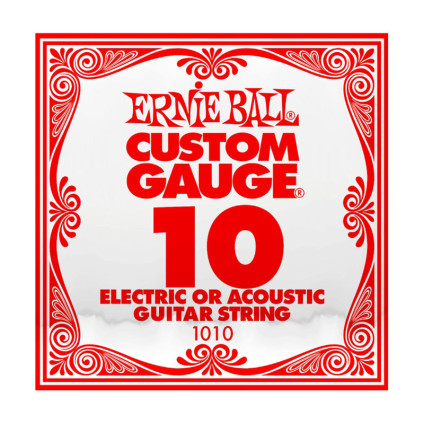 قیمت خرید فروش سیم تک گیتار الکتریک Ernie Ball 1010 010 Plain Steel Electric or Acoustic Custom Gauge 6-Pack
