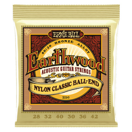 قیمت خرید فروش سیم گیتار کلاسیک Light Tension Ernie Ball 2069 Earthwood 80/20 Bronze Nylon Ball End 28-42