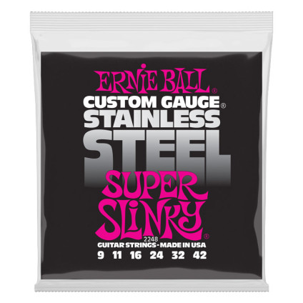 قیمت خرید فروش سیم گیتار الکتریک  9-42 Ernie Ball 2248 Super Slinky Stainless Steel 09-42