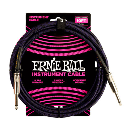 قیمت خرید فروش کابل گیتار TS to TS Ernie Ball 6393 Braided 3.05m Purple Black