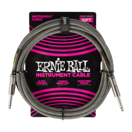 قیمت خرید فروش کابل گیتار TS to TS Ernie Ball 6429 Braided 3.05m Silver Fox