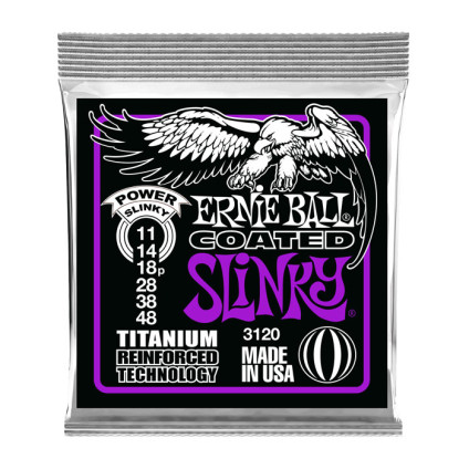قیمت خرید فروش سیم گیتار الکتریک 11-48 Ernie Ball Coated Slinky 11-48 Titanium