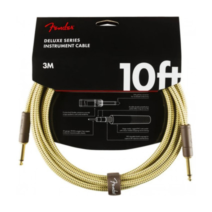 قیمت خرید فروش کابل گیتار TS to TS Fender Deluxe Series Instrument Cable Tweed 3m