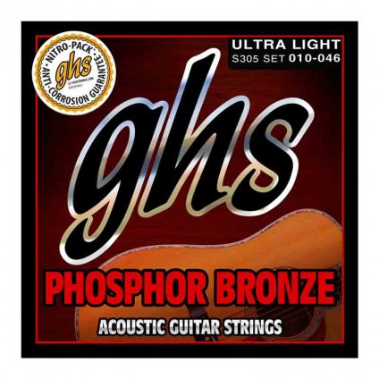 قیمت خرید فروش سیم گیتار آکوستیک 10-46 ghs S305 Phosphor Bronze 10 46