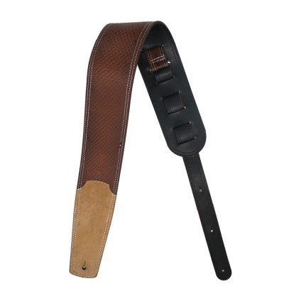 قیمت خرید فروش بند چرمی گیتار  Shining Sound LTH Snake Crest Brown Plain Cream