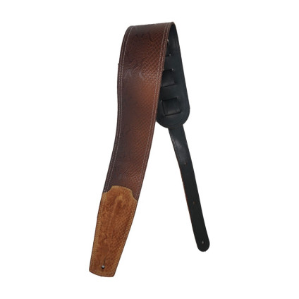 قیمت خرید فروش بند چرمی گیتار  Shining Sound LTH Snake Crest Two Shade Dark Bright Brown