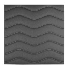 Shining Sound Wool Panel Waves Dark Grey