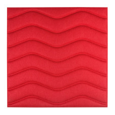 Shining Sound Wool Panel Waves Red