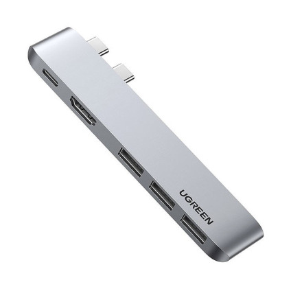 قیمت خرید فروش  UGREEN 5-in-1 Multifunction Adapter 2xUSB-C to USB-C PD CM251 60559