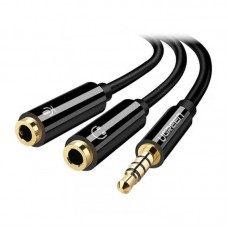 UGREEN TRRS to 2xTRS Audio Cable 20cm Black