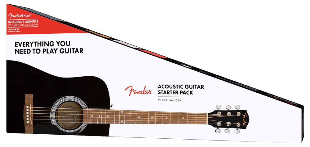 fender-fa-115-dreadnought-pack-black گیتار آکوستیک فندر Squier SA 150 Dreadnought Stained Hardwood Black