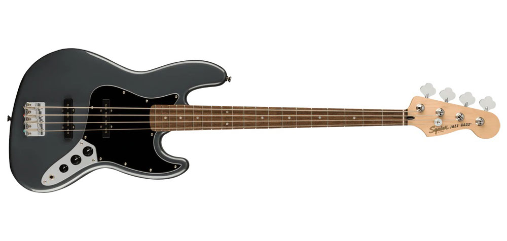 squier-affinity-jazz-bass-lrl-bpg-charcoal-frost-metallic گیتار بیس فندر اسکوایر Squier Affinity Jazz Bass LRL BPG Charcoal Frost Metallic
