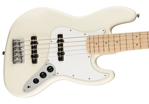 گیتار بیس فندر اسکوایر Squier Affinity Jazz Bass V MN WPG Olympic White