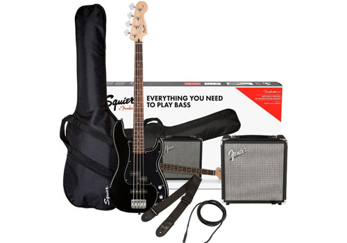 squier-affinity-precision-bass-pj-lrl-pack-black پکیج گیتار بیس فندر اسکوایر Squier Affinity Precision Bass PJ LRL Pack Black
