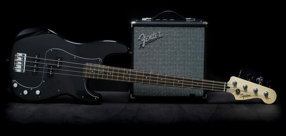 squier-affinity-precision-bass-pj-lrl-pack-black پکیج گیتار بیس فندر اسکوایر Squier Affinity Precision Bass PJ LRL Pack Black