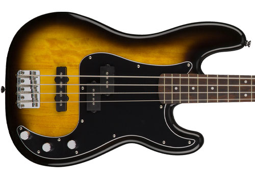 squier-affinity-precision-bass-pj-lrl-pack-brown-sunburst پکیج گیتار بیس فندر اسکوایر Squier Affinity Precision Bass PJ LRL Pack Brown Sunburst