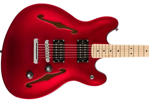 قیمت خرید گیتار الکتریک سِمی هالوبادی فندر اسکوایر Squier Affinity Starcaster MN Candy Apple Red