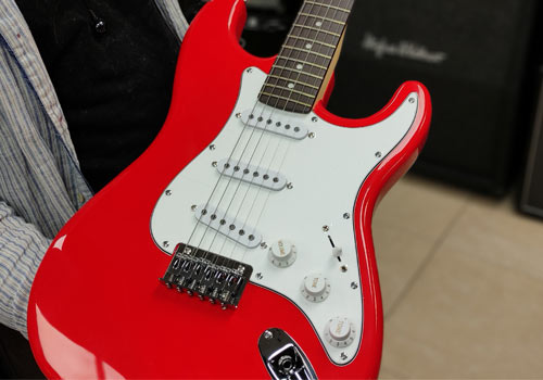 گيتار الکتريک اسکوایر Fender Squier MM Strat HT Red