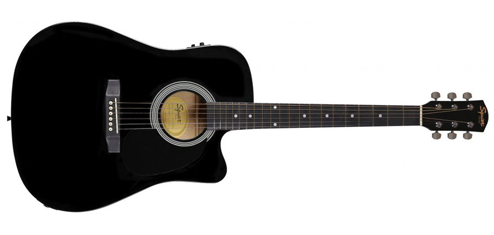 squier-sa-105ce-dreadnought-stained-hardwood-black گیتار آکوستیک اسکوایر Squier SA 105CE Dreadnought Stained Hardwood Black