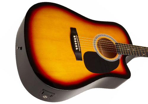 squier-sa-105ce-dreadnought-stained-hardwood-sunburst گیتار آکوستیک اسکوایر Squier SA 105CE Dreadnought Stained Hardwood Sunburst