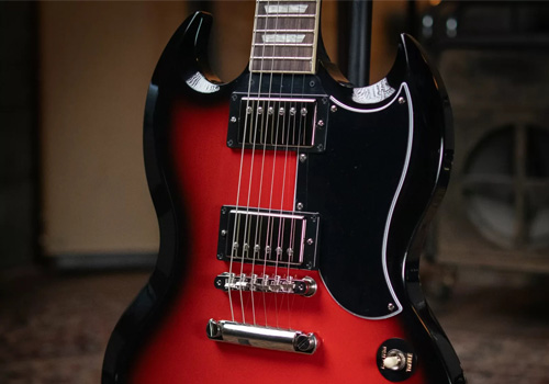 gibson-sg-standard-61-stop-bar-cardinal-red-burst گیتار الکتریک گیبسون Gibson SG Standard 61 Stop Bar Cardinal Red Burst