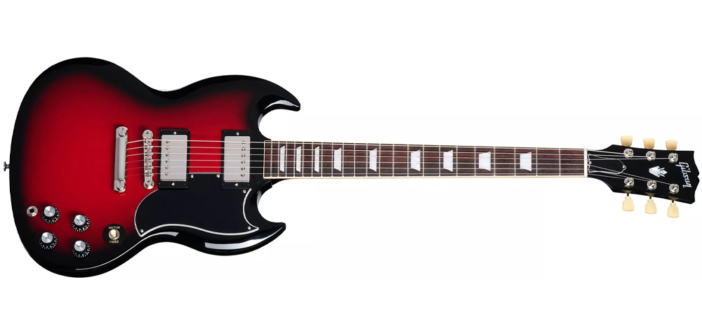 gibson-sg-standard-61-stop-bar-cardinal-red-burst گیتار الکتریک گیبسون Gibson SG Standard 61 Stop Bar Cardinal Red Burst
