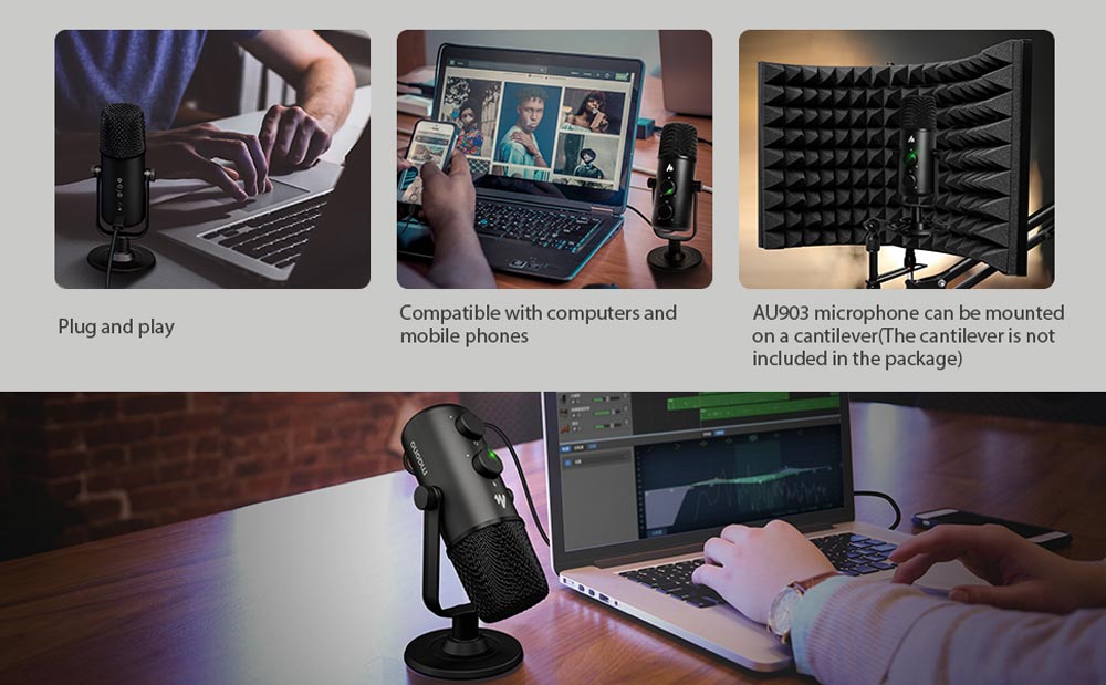 maono-au-903-pf150 قیمت خرید میکروفون ماونو Maono AU 903 + PF150