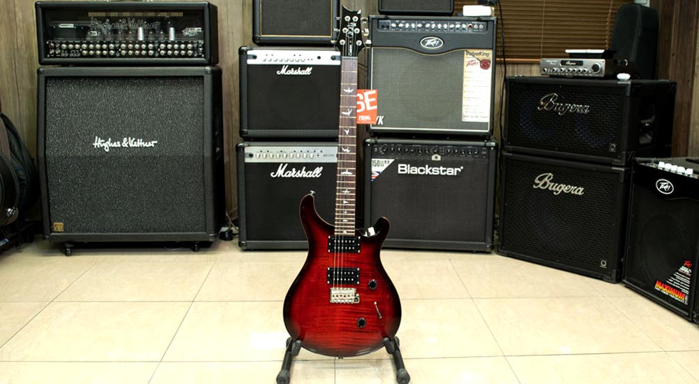 گیتار الکتریک پی آر اس PRS SE Custom 24 Fire Red Burst