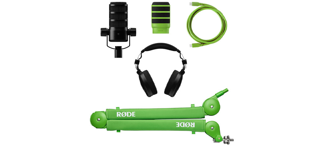 rode-usb-podcast-expansion-kit-green پکیج پادکست رود RODE USB Podcast Expansion Kit Green