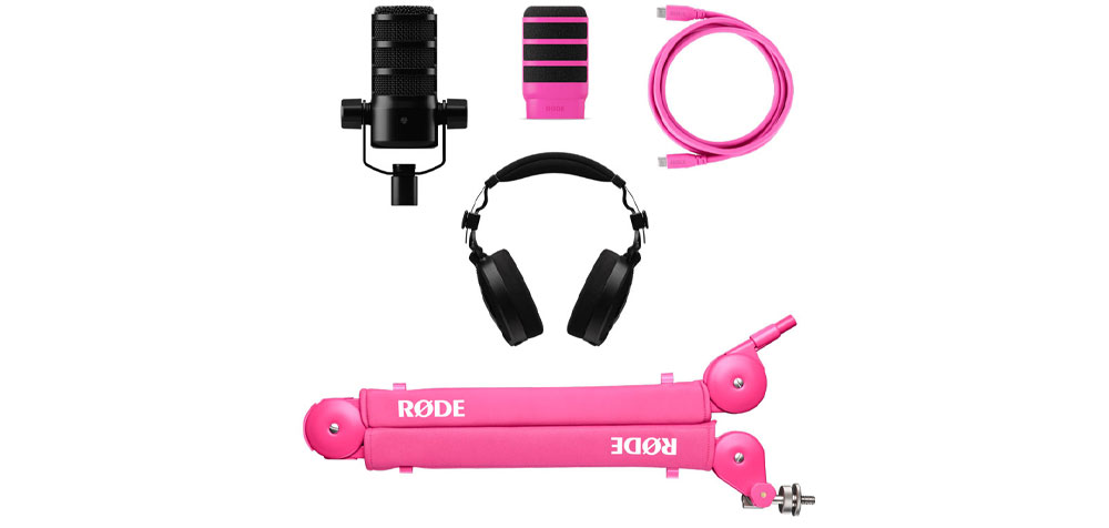 rode-usb-podcast-expansion-kit-pink پکیج پادکست رود RODE USB Podcast Expansion Kit Pink