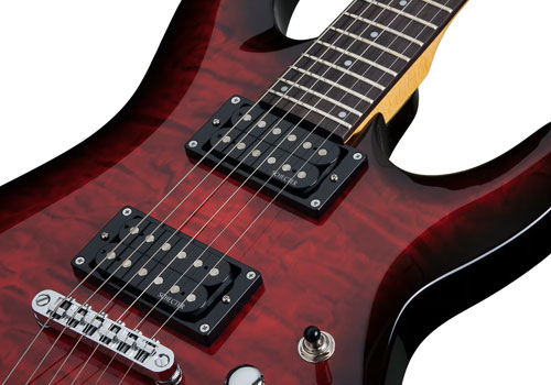 schecter-c-6-plus-see-thru-cherry-burst گیتار الکتریک شکتر Schecter C 6 Plus See Thru Cherry Burst