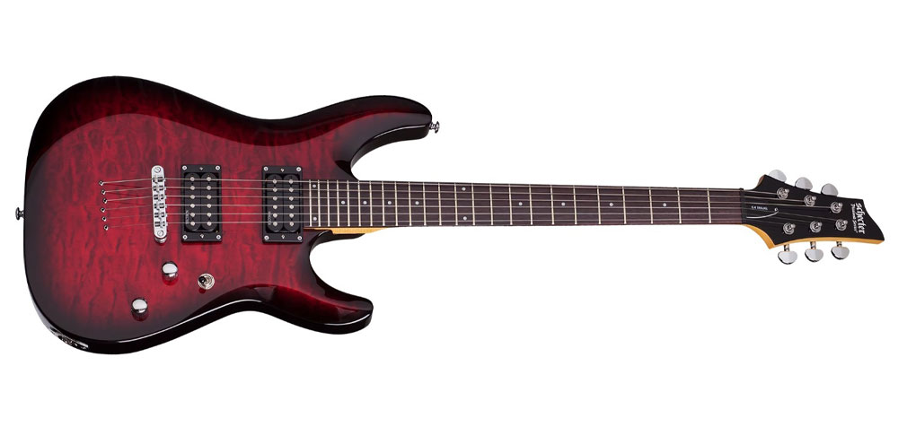 schecter-c-6-plus-see-thru-cherry-burst گیتار الکتریک شکتر Schecter C 6 Plus See Thru Cherry Burst