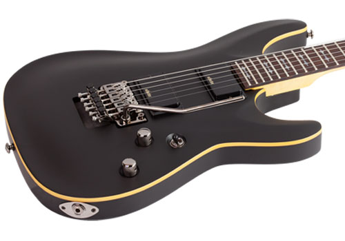 schecter-demon-6-fr-aged-black-satin گیتار الکتریک شکتر Schecter Demon 6 FR Aged Black Satin