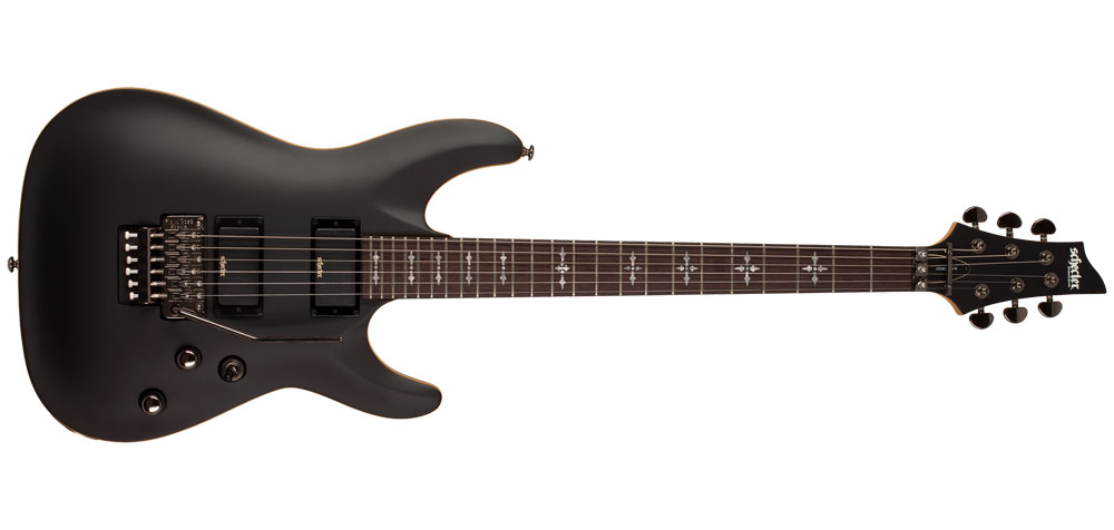 schecter-demon-6-fr-aged-black-satin گیتار الکتریک شکتر Schecter Demon 6 FR Aged Black Satin