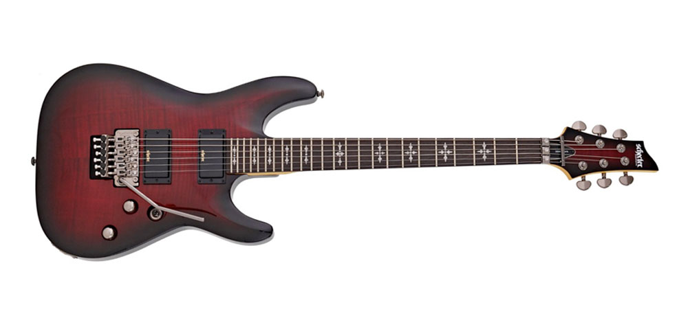 schecter-demon-6-fr-crimson-red-burst گیتار الکتریک شکتر Schecter Demon 6 FR Crimson Red Burst